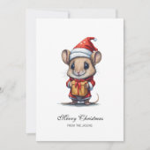 Cartes Pour Fêtes Annuelles Souris de Noël personnalisée (Devant)