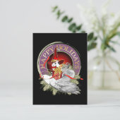 Cartes Pour Fêtes Annuelles Souris de Noël sur les ailes d'une colombe (Debout devant)