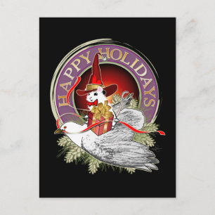 Cartes Pour Fêtes Annuelles Souris de Noël sur les ailes d'une colombe