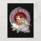 Cartes Pour Fêtes Annuelles Souris de Noël sur les ailes d'une colombe (Devant)