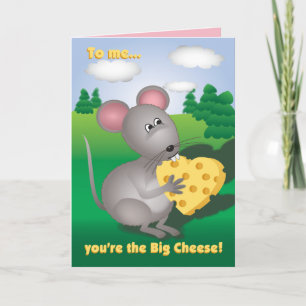 Cartes Pour Fêtes Annuelles Souris de Valentine avec du fromage