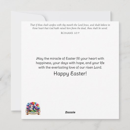 Cartes Pour Fêtes Annuelles Souris en fleurs Jardin de Pâques (Dos)