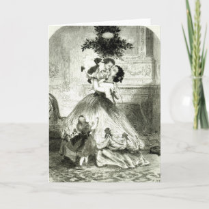 Cartes Pour Fêtes Annuelles Sous la Mistletoe'