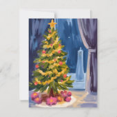 Cartes Pour Fêtes Annuelles Sous l'arbre de Noël (Devant)