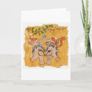 Cartes Pour Fêtes Annuelles Sous le gui