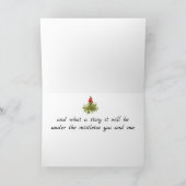CARTES POUR FÊTES ANNUELLES SOUS LE MISTLETOE, VOUS ET MOI (Intérieur)