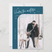 Cartes Pour Fêtes Annuelles Sous Mistletoe Forever photo nouvellement mariée T (Devant)