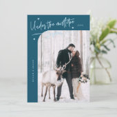 Cartes Pour Fêtes Annuelles Sous Mistletoe Forever photo nouvellement mariée T (Debout devant)