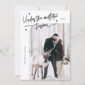 Cartes Pour Fêtes Annuelles Sous Mistletoe Pour Jamais Nouvelle Photo Blanc (Devant)