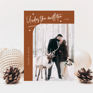Cartes Pour Fêtes Annuelles Sous Mistletoe Pour Toute Nouvelle Photo Terracott