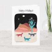 Cartes Pour Fêtes Annuelles Sous un croissant de lune + étoile lumineuse, (Devant)