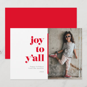 Cartes Pour Fêtes Annuelles Southern Sweetness Joie à Y'all Photo Holiday Card