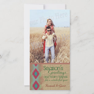 Cartes Pour Fêtes Annuelles Southwestern Weave Holiday Salutation