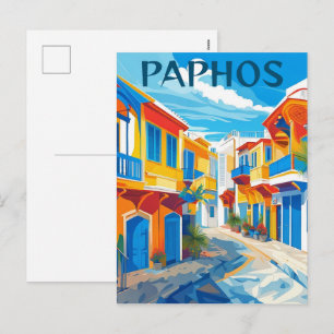 Cartes Pour Fêtes Annuelles Souvenir de la ville de Paphos, Chypre