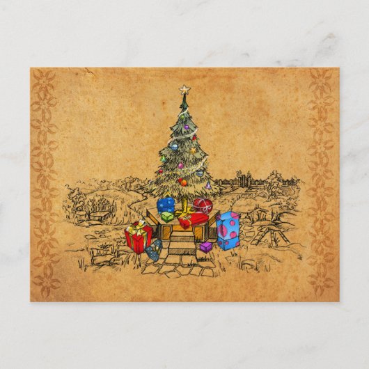 Cartes Pour Fêtes Annuelles Souvenirs d'arbre de Noël (Devant)