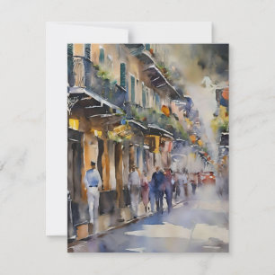 Cartes Pour Fêtes Annuelles Souvenirs de la Nouvelle-Orléans - Bourbon Street