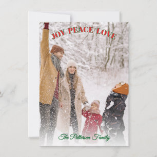 Cartes Pour Fêtes Annuelles Souvenirs de photo de Noël de famille enneigée rus