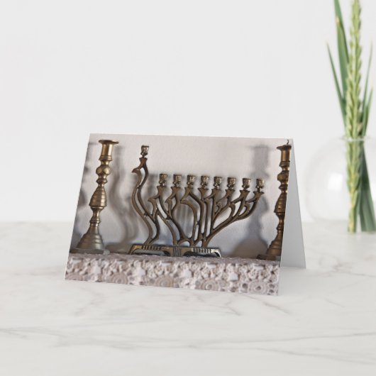 Cartes Pour Fêtes Annuelles Souvenirs et Menorahs (Devant)