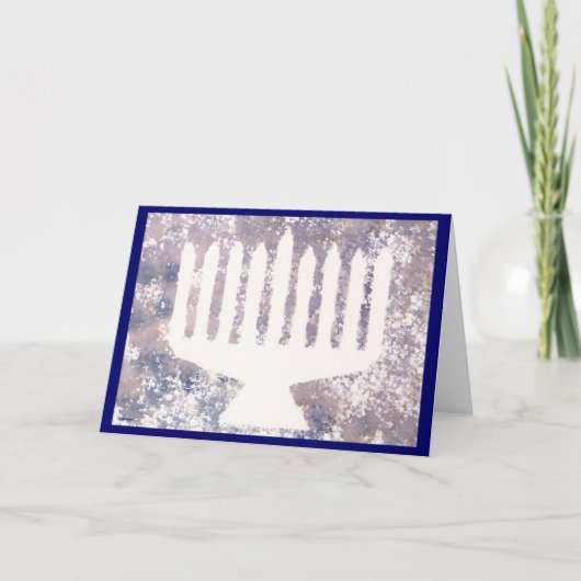 Cartes Pour Fêtes Annuelles Souvenirs Menorah de Hanukah (Devant)