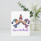 Cartes Pour Fêtes Annuelles Soy to the World Holiday (Debout devant)