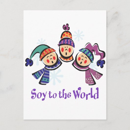 Cartes Pour Fêtes Annuelles Soy to the World Holiday (Devant)