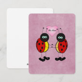 Cartes Pour Fêtes Annuelles Soyeux rose Ladybug adolescente Saint Valentin (Devant / Derrière)