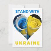 Cartes Pour Fêtes Annuelles Soyez Avec L'Ukraine, Ukraine Coeur Drapeau, Ukrai (Devant)