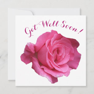 Cartes Pour Fêtes Annuelles Soyez bien bientôt jolie rose rose belle florale