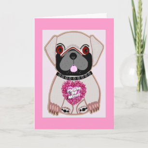 Cartes Pour Fêtes Annuelles Soyez carlin de mine !