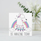 Cartes Pour Fêtes Annuelles Soyez Extraordinaire Llama (Debout devant)