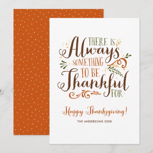 Cartes Pour Fêtes Annuelles Soyez Gentil Bon thanksgiving Whimsical (Devant / Derrière)