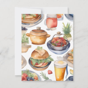 Cartes Pour Fêtes Annuelles Soyez gentil envers les serveurs alimentaires Mois