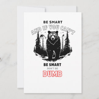 Cartes Pour Fêtes Annuelles Soyez intelligent - Camping d'ours
