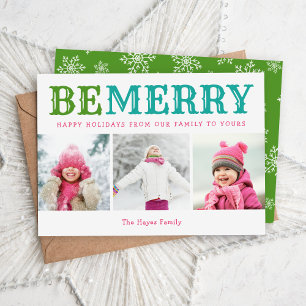 Cartes Pour Fêtes Annuelles Soyez Joyeux 3 Photo Collage de couleurs modifia