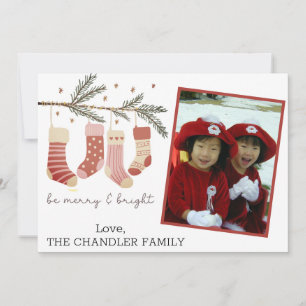 Cartes Pour Fêtes Annuelles Soyez joyeux et brillants Photo de Noël