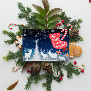 Cartes Pour Fêtes Annuelles Soyez Joyeux et brillants Un Noël magique