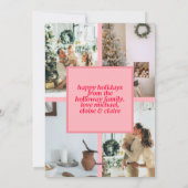 Cartes Pour Fêtes Annuelles Soyez Joyeux Pink Scribble Tree photo Arborée (Dos)