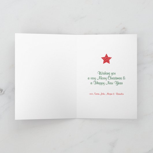 Cartes Pour Fêtes Annuelles Soyez Joyeux Script Rustique Bois Gold Star Trees (Intérieur)