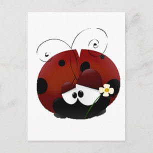 Cartes Pour Fêtes Annuelles Soyez ma bande dessinée rouge de coccinelle de