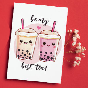Cartes Pour Fêtes Annuelles Soyez ma meilleure amie Galentines à la théière