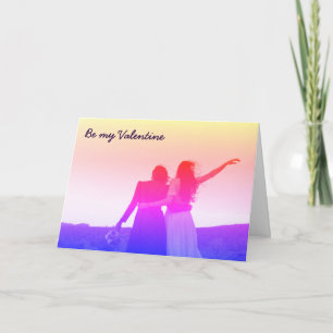 Cartes Pour Fêtes Annuelles Soyez ma Saint-Valentin (lesbienne/bisexuelle)