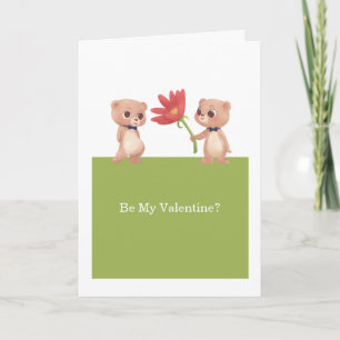 Cartes Pour Fêtes Annuelles Soyez Mes Nounours Gay Valentin Avec Fleur
