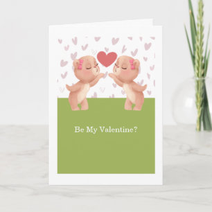Cartes Pour Fêtes Annuelles Soyez Mes Nounours Lesbiens Gay Valentine Avec Coe