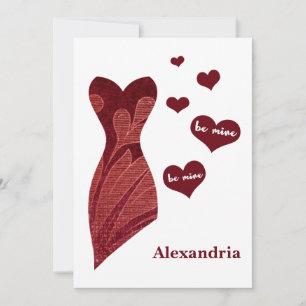 Cartes Pour Fêtes Annuelles Soyez miennes Amusantes Valentines Bourgogne Bride