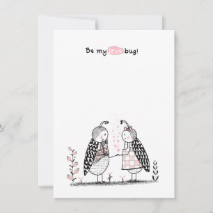 Cartes Pour Fêtes Annuelles Soyez mon amour bug Saint Valentin