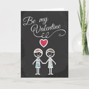 Cartes Pour Fêtes Annuelles Soyez mon thème de tableau de bord gay Valentine