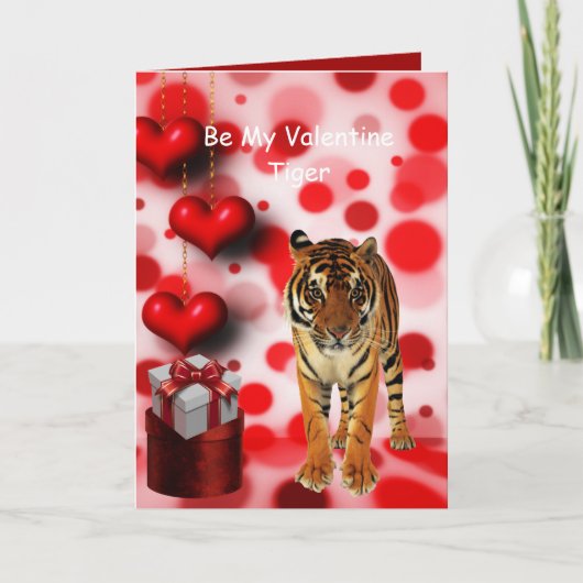 Cartes Pour Fêtes Annuelles Soyez mon tigre de Saint-Valentin (Devant)