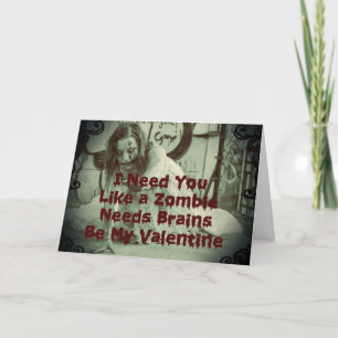Cartes Pour Fêtes Annuelles Soyez mon zombi Valentine