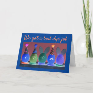 CARTES POUR FÊTES ANNUELLES SOYEZ "PRUDENT" DU DYE ET "HAPPY EASTER"