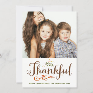 Cartes Pour Fêtes Annuelles Soyez reconnaissants Bon thanksgiving photo Whimsi